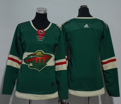 Adidas Wild Blank Green Home Authentic Women's Stitched NHL Jersey